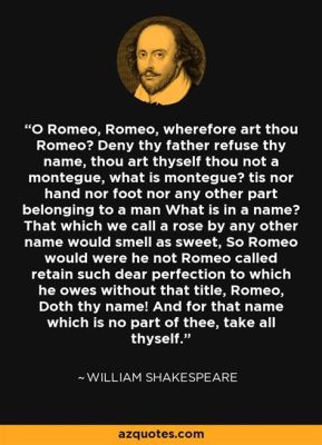 O Romeo Romeo: An Exploration of Identity and Meaning