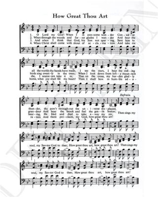 sheet music how great thou art